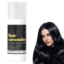 (black) Hairfillup Hair Concealer Powder for Thinning Hair, Root Touch Up, Scalp Coverage, Natural Look, Portable Hairline Powder, 30g