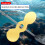 50 Stück Fliegenpropeller Topwater Angelköder Köder-Golden M 8