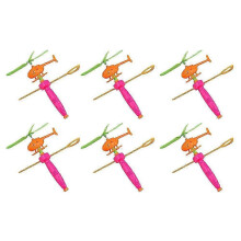 6pcs Flying Plane Toys Kids Playthings Flying Helicopter Toys (Assorted Color)