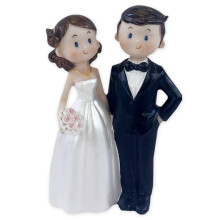 Wedding Cake Topper Bride and Groom Figures 4.7 inch