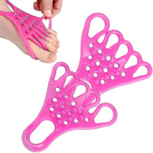 Toe Stretcher - High Elasticity Toes Straightener with Bump Massage Points, 1 Pair Toe Spacers to Correct Bunions and Claw Toes (Pink)