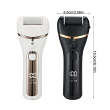 (Black) Electric Pedicure Foot File with 3 Adjustable Grinding Mode Efficient Dead Skin Removal Easy to Clean Design ABS Texture White Gun Color