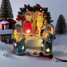 New Little Night Light Santa Decoration Resin Crafts Home Desktop Decoration Gift A