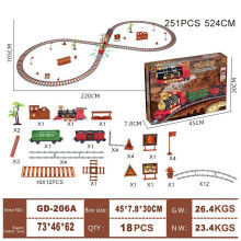 Electric Train Set for Kids 3-6 Years Old 251 Pieces