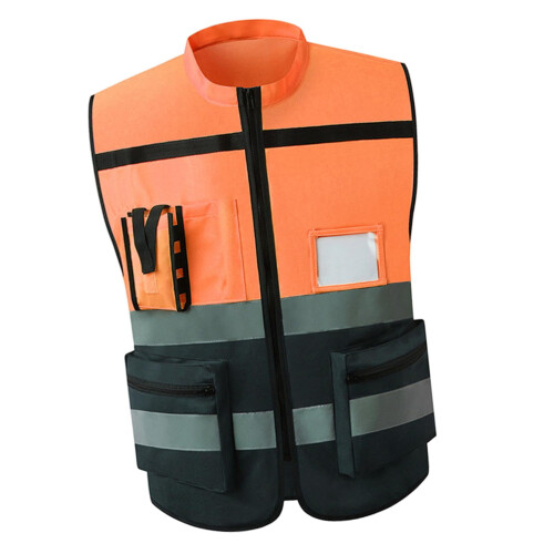 Reflective Safety Vest Orange XL Lightweight