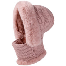 Women's Winter Knit Hat and Neck Scarf Set 1PC