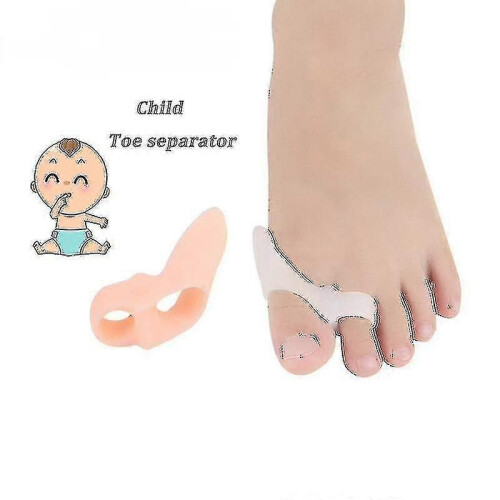 Kids Hallux Valgus Protector 2-Pack, Toe Corrector for Overlapping Toes - White
