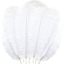 White Craft Feathers for Wedding and Christmas Decorations,