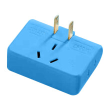Flat Wall Plug Adapter AC Outlet Extender Blue