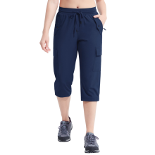 Damen 3/4 Cargo Trekkinghosen wasserdicht Sportlich Marineblau XXL — damen trekkinghose, damen cargo hose