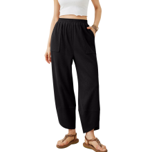 Pantalones Palazzo de Chándal para Mujer Pierna Ancha Tiro Alto Negros M — pantalones estar casa