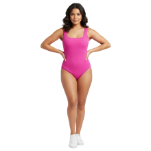 Women’s Body with Modeling Spaghetti Straps Basic Casual Training Pink L — women's shaping bodysuit, cami bodysuit