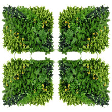 12 paneles de pared con plantas artificiales de 50x50 cm, pantalla de privacidad con seto resistente a los rayos UV.