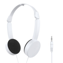 Unisex Children's Headphones, 3.5mm Connection Foldable-White