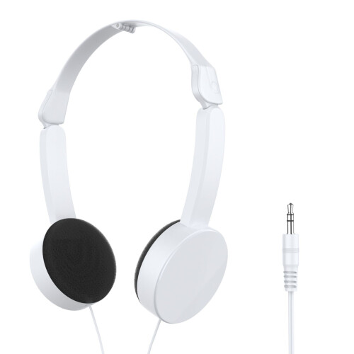 Unisex Children's Headphones, 3.5mm Connection Foldable-White