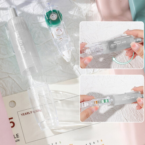 Colorful Push-Button Tape Pen Double-Sided Dots Correction 1
