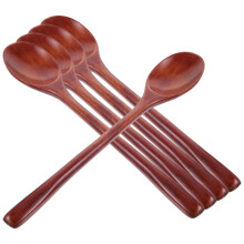 Brown Wooden Spoons Set 5-Piece Dishwasher Safe