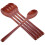 Brown Wooden Spoons Set 5-Piece Dishwasher Safe 1