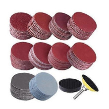 50Mm Sanding Disc with Hook And Loop Backing, Water Proof Sandpaper for Uniform Sanding, 300 Pieces Set
