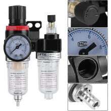 Air Tools Lifeguard, Aluminum Alloy Air Filter Regulator with Pressure Regulation, Semi-auto Discharge Mechanism for Paint Sprayers & Dust Blowers,