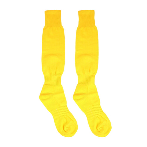 Solid Color Knee-High Sports Socks Yellow 1 Pair