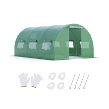 Grande serre de plain-pied de 12 m² avec couverture en PE et cadre en fer
