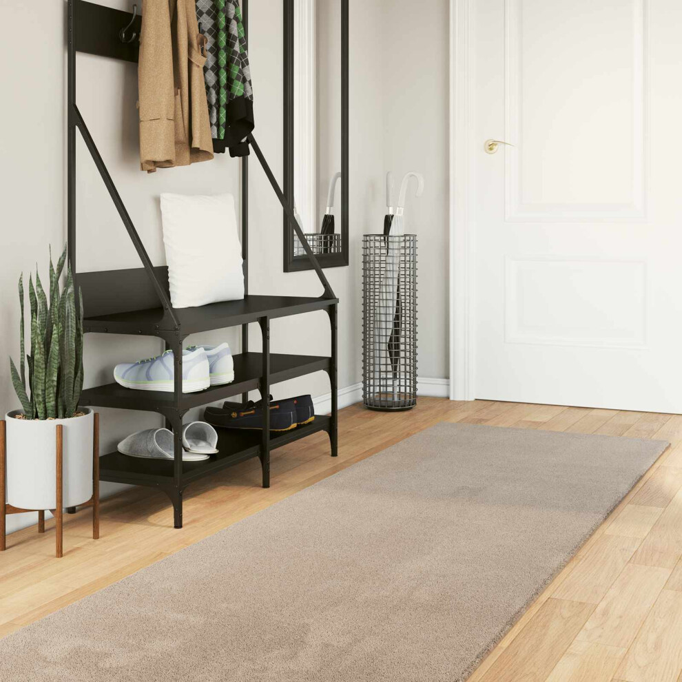 Vidaxl Medium Pile Soft And Washable Rug Huarte Sand 1000 X 80 Cm