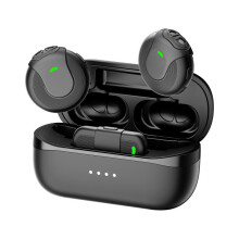(Black, S11 (type-c interface)) Wireless Lavalier Microphone S10 OEM ODM Custom Logo Professional Recording Noise Canceling