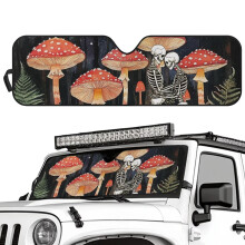 Mushroom Skull Car Sun Shade for Jeep Wrangler JL JLU JT