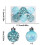 Gold Glitter Christmas Ornaments Set 6 pcs 2