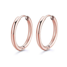 (20mm, Rose Gold) Thin Circle Ear Stud With Colorful/solid-color Elegant Stylish Dangler Jewelry For Women Men Unisex - Ya