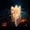 Κρεμαστό φωτιστικό LED με φάντασμα για το Halloween, ζεστό λευκό 4