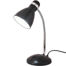 Desk Lamp, Energy Efficient Lighting, Basic Metal Desk Lamp, Flexible Hose Neck for Adjustable Lighting, Durable Portable Lamp, Ideal for School,