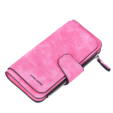 Women's Leather Trifold Wallet with Zipper Pocket