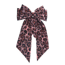 Leopard Print Hair Bow Clip for Women and Girls Large