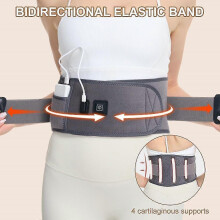 Heated Lumbar Belt, Graphene Electric Heating Belt, Back Heating Pad with 3 Temperature Levels, Against Back Pain & Sciatica