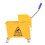 Secchio per mocio da 20 litri con strizzatore, ruote e manico, in plastica, giallo 6