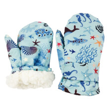 Kids Waterproof Winter Gloves Cartoon Animal Pattern Plush