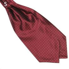 Men's Ascot Tie Silk Blend Polka Dot Scarf