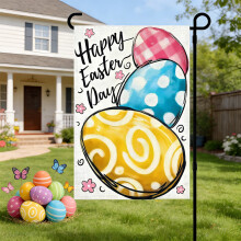 Easter Garden Flag Double-Sided 18x12 Inch Waterproof
