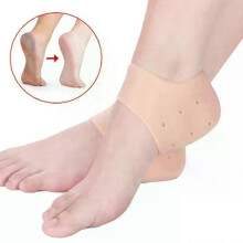 2Pcs Silicone Feet Care Socks Moisturizing Gel Heel Thin Socks with Hole Cracked Foot Skin Care Protectors Lace Heel Cover