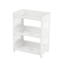 3-Tier Hollow Plastic Shelf Foldable Desktop Organizer
