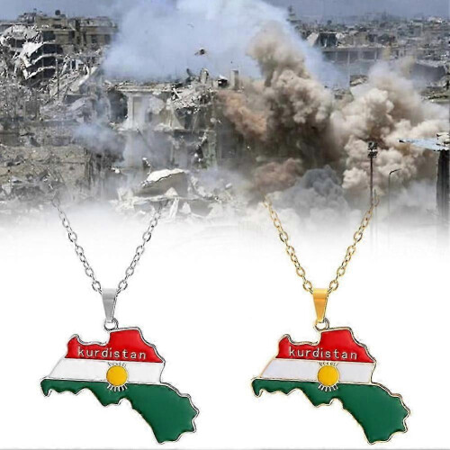 Kurdistan Map Pendant Necklace Charm