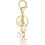 Keychain with White Pink Flower Charms 1 Piece 1
