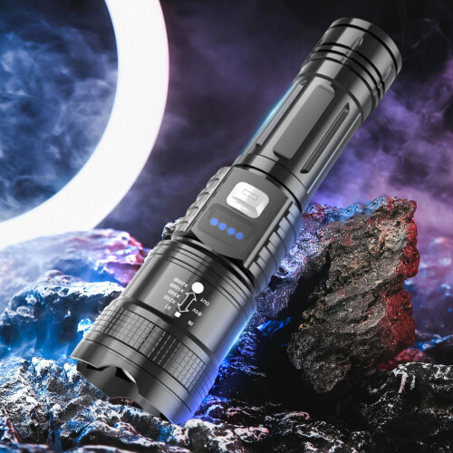 Retractable Flashlight with Power Display P50