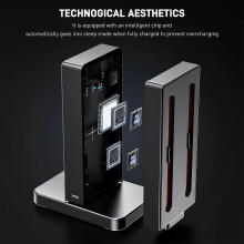 4-in-1 Magnetic Charging Station with LED Indicators, Charging Dock for Wireless Controllers, USB Type-C Cable Included