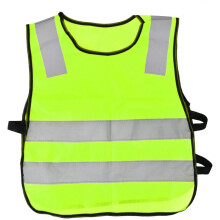 Kids Safety Vest Fluorescent Green with Reflective Stripe