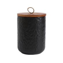 Ceramic Airtight Storage Canister Matte Black 1300ml