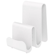 Supvox white pot lid organizer rack for kitchen