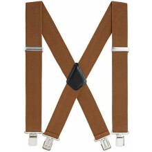 Men's suspenders heavy-duty clip wide X-back